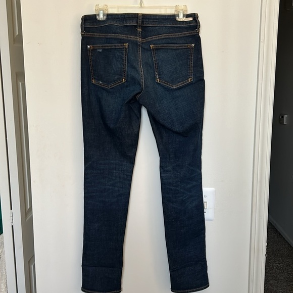 Pilcro and letterpress Anthropologie Dark low rise straight leg jeans size 28 - Picture 5 of 7